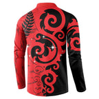 New Zealand Matariki Button Sweatshirt Maori New Year Koru Pattern