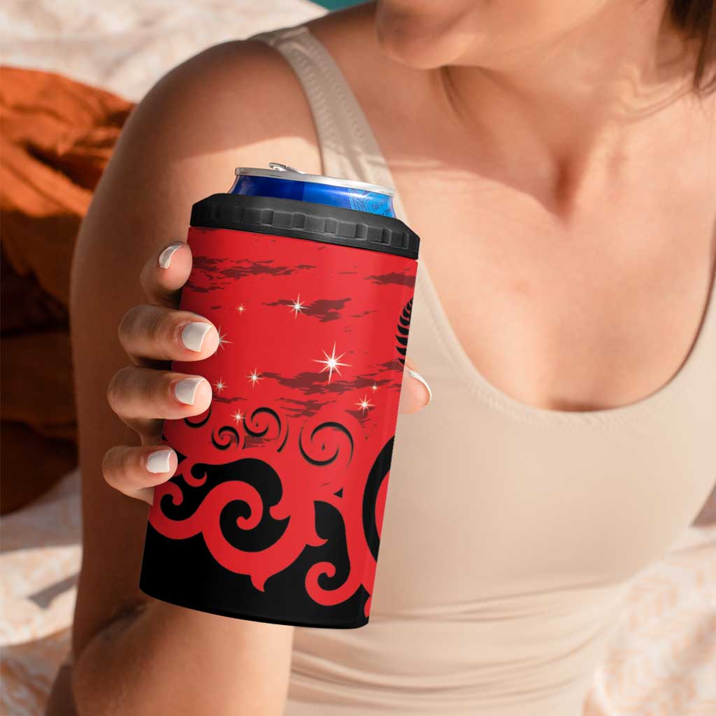 New Zealand Matariki 4 in 1 Can Cooler Tumbler Maori New Year Koru Pattern