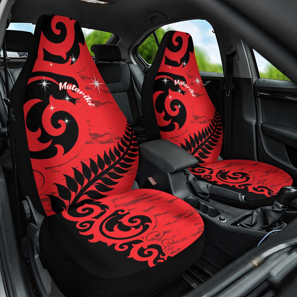 New Zealand Matariki Car Seat Cover Maori New Year Koru Pattern