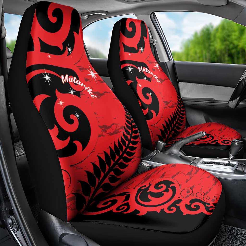 New Zealand Matariki Car Seat Cover Maori New Year Koru Pattern