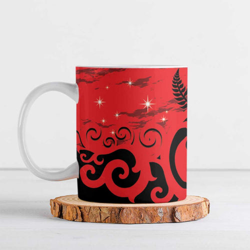 New Zealand Matariki Ceramic Mug Maori New Year Koru Pattern