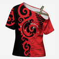 New Zealand Matariki Cross Shoulder Shirt Maori New Year Koru Pattern