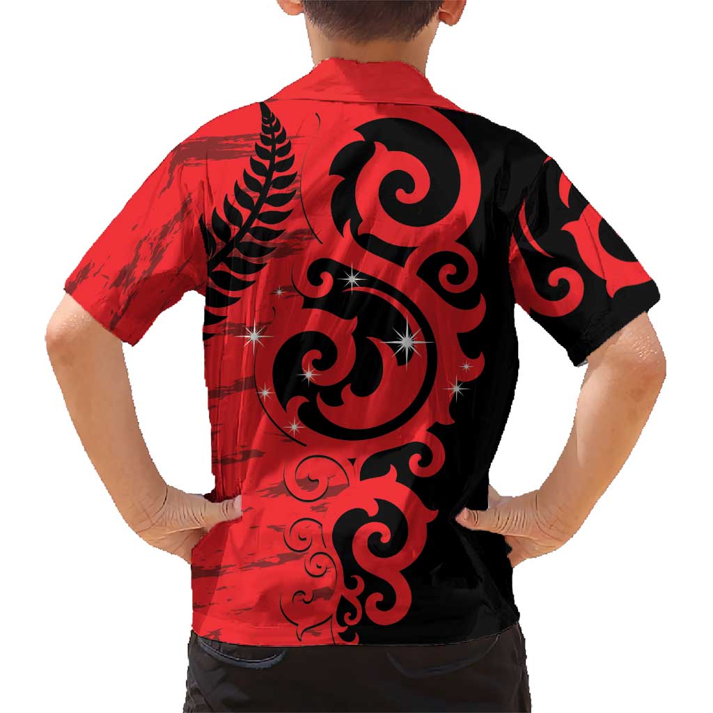 New Zealand Matariki Family Matching Off Shoulder Maxi Dress and Hawaiian Shirt Maori New Year Koru Pattern