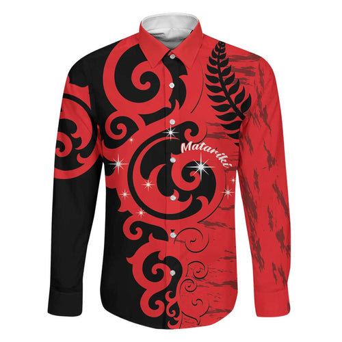 New Zealand Matariki Family Matching Off Shoulder Short Dress and Hawaiian Shirt Maori New Year Koru Pattern
