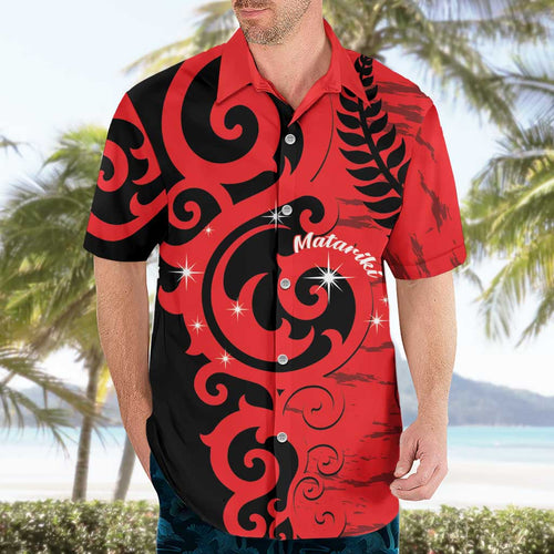 New Zealand Matariki Hawaiian Shirt Maori New Year Koru Pattern