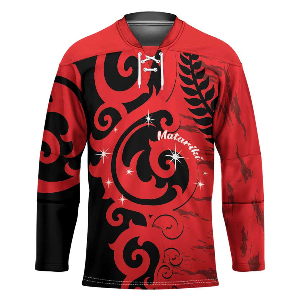 New Zealand Matariki Hockey Jersey Maori New Year Koru Pattern