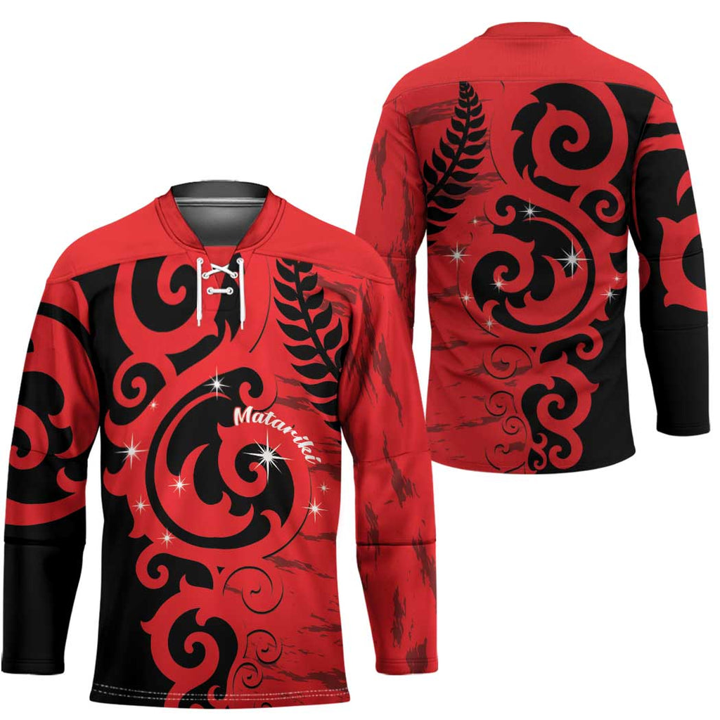 New Zealand Matariki Hockey Jersey Maori New Year Koru Pattern