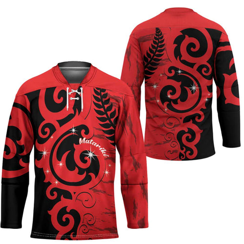 New Zealand Matariki Hockey Jersey Maori New Year Koru Pattern