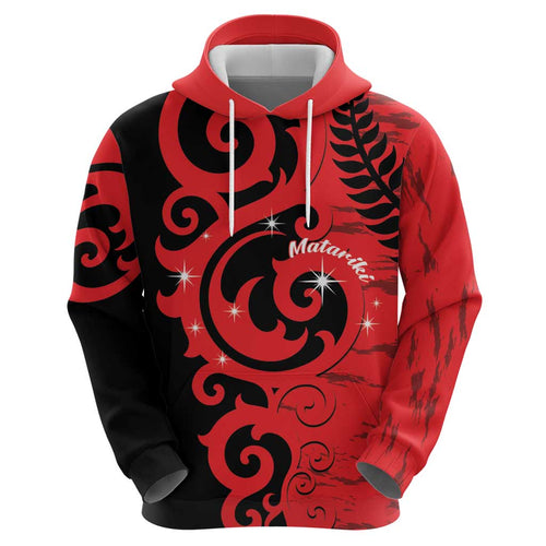 New Zealand Matariki Hoodie Maori New Year Koru Pattern