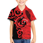 New Zealand Matariki Kid Hawaiian Shirt Maori New Year Koru Pattern