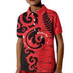 New Zealand Matariki Kid Polo Shirt Maori New Year Koru Pattern