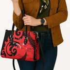 New Zealand Matariki Leather Bag Maori New Year Koru Pattern