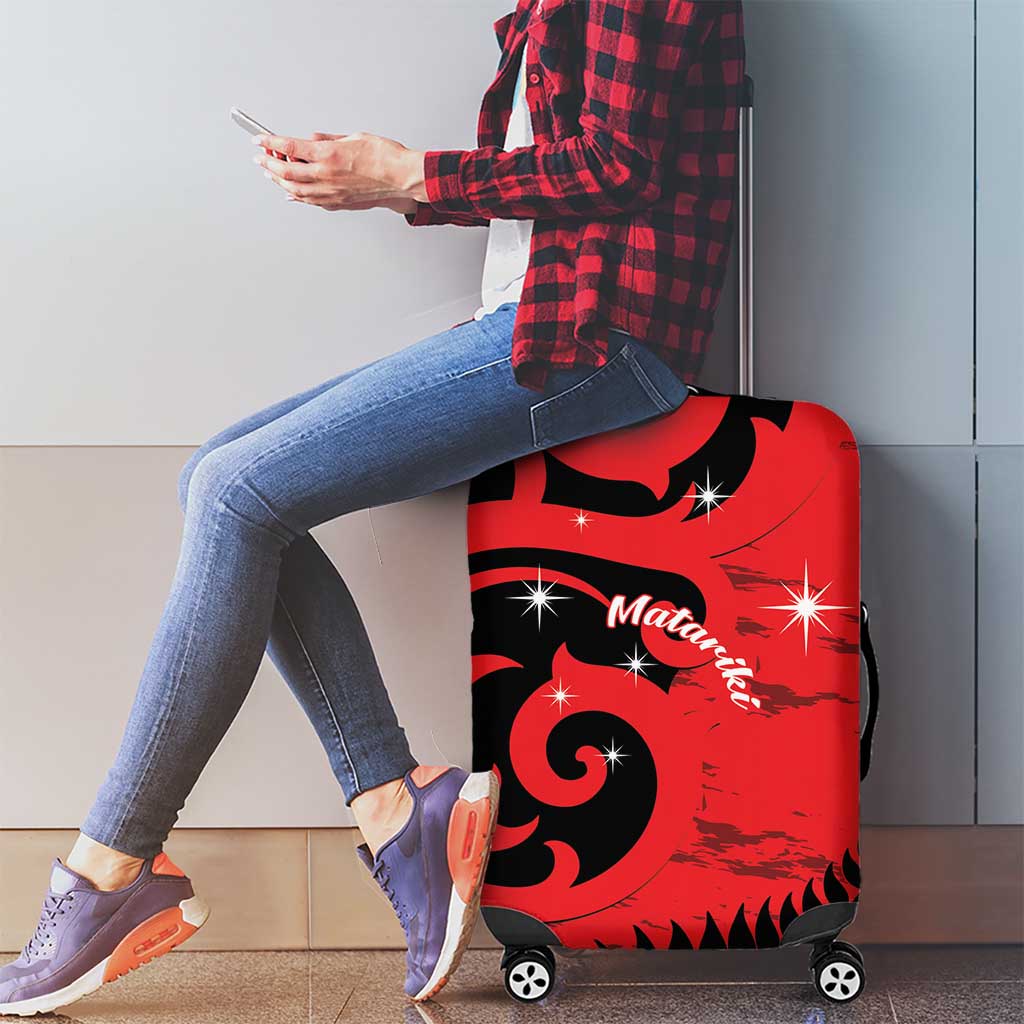 New Zealand Matariki Luggage Cover Maori New Year Koru Pattern