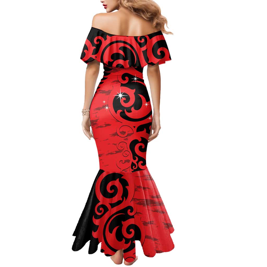 New Zealand Matariki Mermaid Dress Maori New Year Koru Pattern