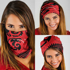 New Zealand Matariki Neck Gaiter Maori New Year Koru Pattern