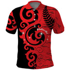 New Zealand Matariki Polo Shirt Maori New Year Koru Pattern