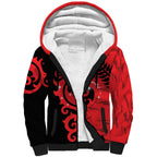 New Zealand Matariki Sherpa Hoodie Maori New Year Koru Pattern