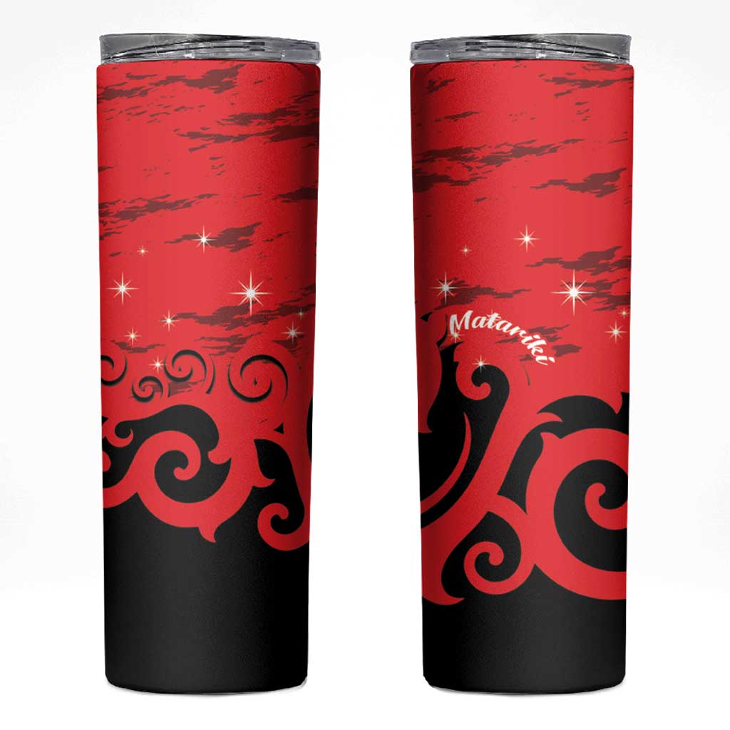 New Zealand Matariki Skinny Tumbler Maori New Year Koru Pattern