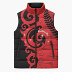 New Zealand Matariki Sleeveless Puffer Jacket Maori New Year Koru Pattern