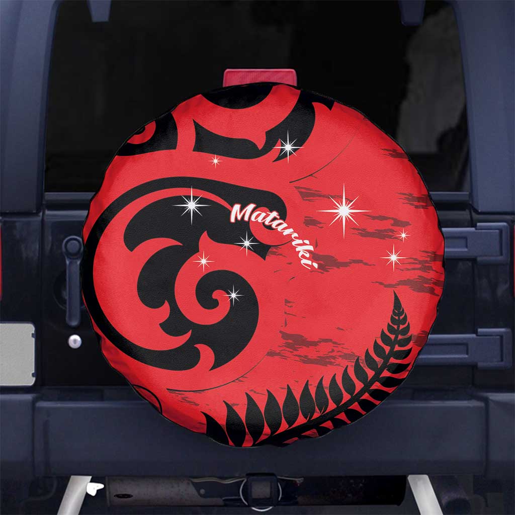 New Zealand Matariki Spare Tire Cover Maori New Year Koru Pattern