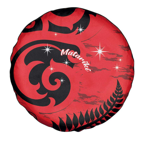 New Zealand Matariki Spare Tire Cover Maori New Year Koru Pattern