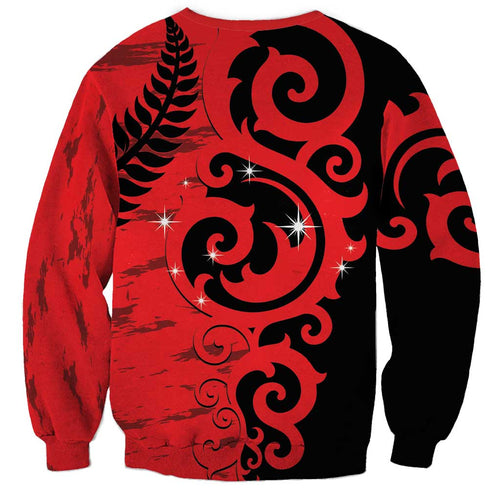 New Zealand Matariki Sweatshirt Maori New Year Koru Pattern