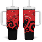 New Zealand Matariki Tumbler With Handle Maori New Year Koru Pattern