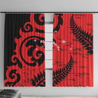 New Zealand Matariki Window Curtain Maori New Year Koru Pattern