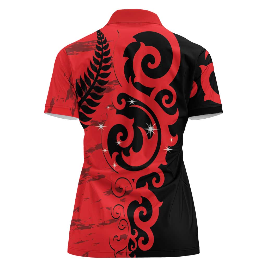 New Zealand Matariki Women Polo Shirt Maori New Year Koru Pattern