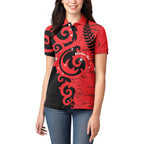 New Zealand Matariki Women Polo Shirt Maori New Year Koru Pattern