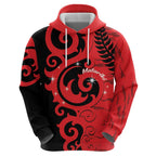 New Zealand Matariki Zip Hoodie Maori New Year Koru Pattern