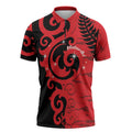 New Zealand Matariki Zipper Polo Shirt Maori New Year Koru Pattern