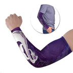 New Zealand Matariki Arm Sleeves Maori Manaia Galaxy Silver Fern Purple Color