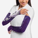 New Zealand Matariki Arm Sleeves Maori Manaia Galaxy Silver Fern Purple Color