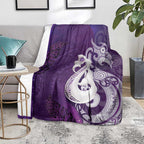 New Zealand Matariki Blanket Maori Manaia Galaxy Silver Fern Purple Color