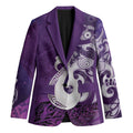 New Zealand Matariki Blazer Maori Manaia Galaxy Silver Fern Purple Color