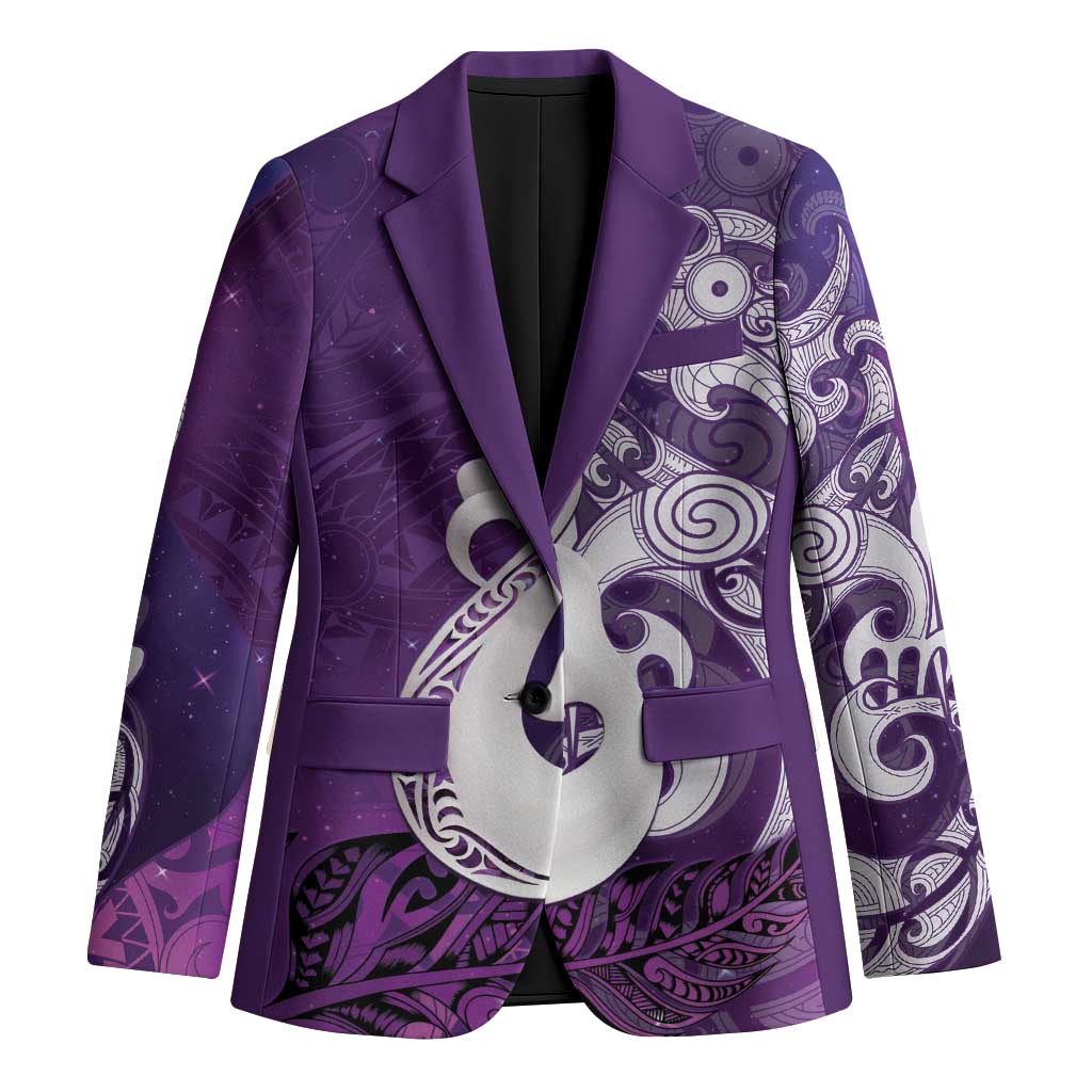 New Zealand Matariki Blazer Maori Manaia Galaxy Silver Fern Purple Color