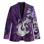 New Zealand Matariki Blazer Maori Manaia Galaxy Silver Fern Purple Color