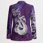 New Zealand Matariki Blazer Maori Manaia Galaxy Silver Fern Purple Color