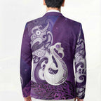 New Zealand Matariki Blazer Maori Manaia Galaxy Silver Fern Purple Color