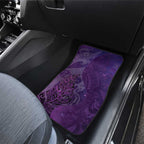 New Zealand Matariki Car Mats Maori Manaia Galaxy Silver Fern Purple Color
