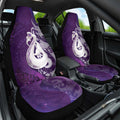New Zealand Matariki Car Seat Cover Maori Manaia Galaxy Silver Fern Purple Color