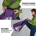 New Zealand Matariki Grocery Bag Maori Manaia Galaxy Silver Fern Purple Color