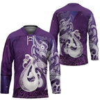 New Zealand Matariki Hockey Jersey Maori Manaia Galaxy Silver Fern Purple Color