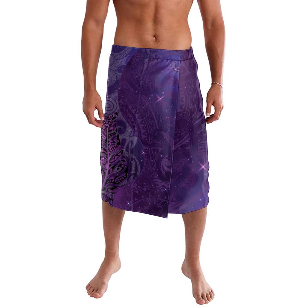 New Zealand Matariki Lavalava Maori Manaia Galaxy Silver Fern Purple Color