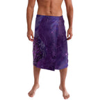 New Zealand Matariki Lavalava Maori Manaia Galaxy Silver Fern Purple Color