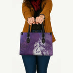 New Zealand Matariki Leather Bag Maori Manaia Galaxy Silver Fern Purple Color
