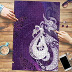 New Zealand Matariki Puzzle Maori Manaia Galaxy Silver Fern Purple Color