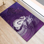 New Zealand Matariki Rubber Doormat Maori Manaia Galaxy Silver Fern Purple Color