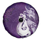 New Zealand Matariki Spare Tire Cover Maori Manaia Galaxy Silver Fern Purple Color